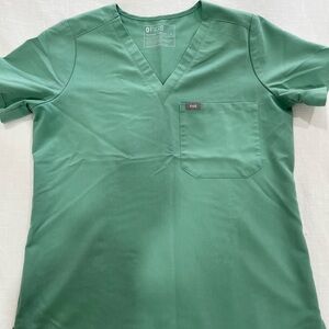Figs Green Catarina Scrub Top